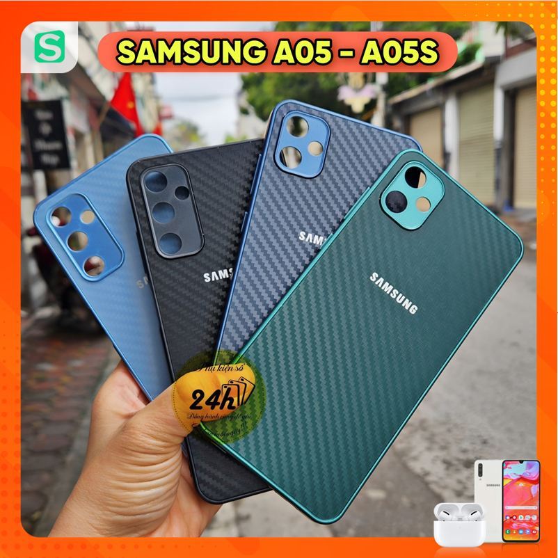 Ốp Lưng Vân Carbon Viền Nhựa Dẻo Cho điện thoại Samsung A05 Samsung A05s / ốp a05 / ốp a05s - Phukie