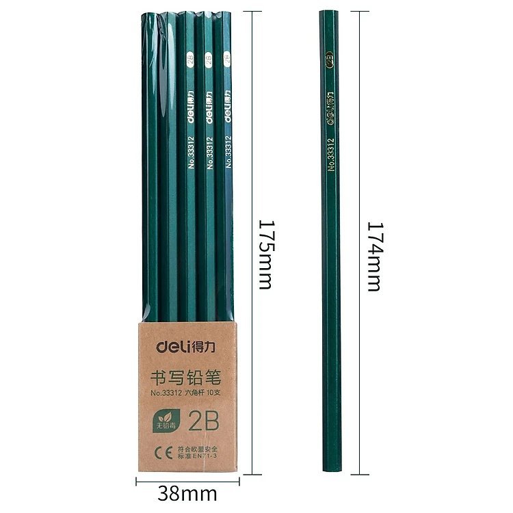 COMBO BÚT CHÌ 2B, ĐỒ CHUỐT, GÔM, THƯỚC