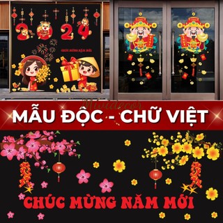 [Mẫu độc] Decal Tết 2024 Decal dán kính Tết GIÁP THÌN