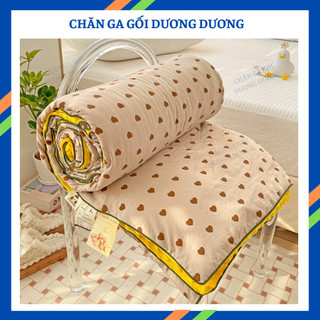 Chăn hè Cotton Đũi xơ Đậu Nành mềm mát, Mền hè kích thước 2mx2m3 dùng 4 mùa quanh năm