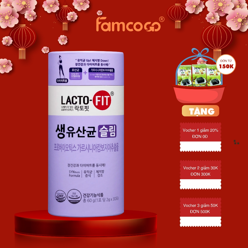 Men Vi Sinh LACTO-FIT SLIM - Cho người ăn kiêng & Hỗ Trợ Giảm Cân