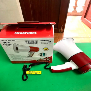 Loa phóng thanh cầm tay 35W hỗ trợ bán hàng rong chạy pin sạc 3,7v