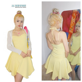 SET đầm 2 dây Lily Mini Dress màu vàng