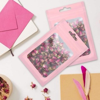 10 túi zip hồng 10x15cm nhám