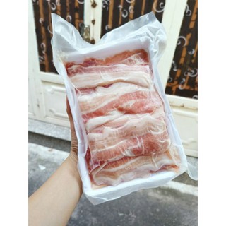 (HCM)Ba chỉ heo cắt lát 5mm loại ngon