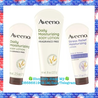 Dưỡng Thể 24h Làm Mịn Da Không Mùi, Lavender AVEENO Daily Moisturizing Lotion Dry Skin Soothing Oat Calm Relax 71g 227g