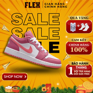 Giày nike air jordan 1 low gs desert berry 553560-616 chính hãng, jordan desert berty authentic flex shop