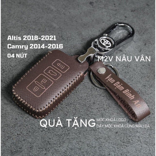 bọc chìa khóa ô tô da bò Altis 2018 - 2020, camry 2014 - 2016 headmead Kèm móc