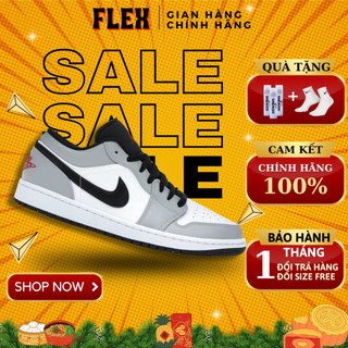 Giày nike air jordan 1 low smoke grey black v2 553558-030 chính hãng cho nam nữ, jordan 1 low real fullbox flex shop