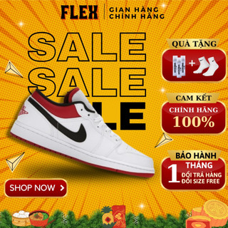 Giày nam air jordan 1 low white red black 553558-118 chính hãng giành cho nam nữ, jordan 1 real full bõ flex shop