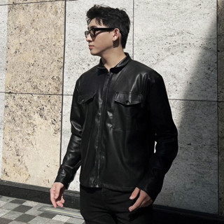 Áo Khoác Jacket Da Phối Dây Kéo Hai Túi Hộp Form CropTop phù hợp đi Đám Tiệc Event Mr.Smile 99 Shop