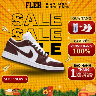 Giày jordan 1 low white eclipse bronze dc0774-116 chính hãng cổ thấp giành cho nam nữ, jordan 1 authentic flex shop