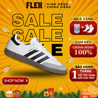 Giày Adidas Samba ‘White Black Gum’ B75806 chính hãng giành cho nam nữ, adidas authentic FLEX SHOP