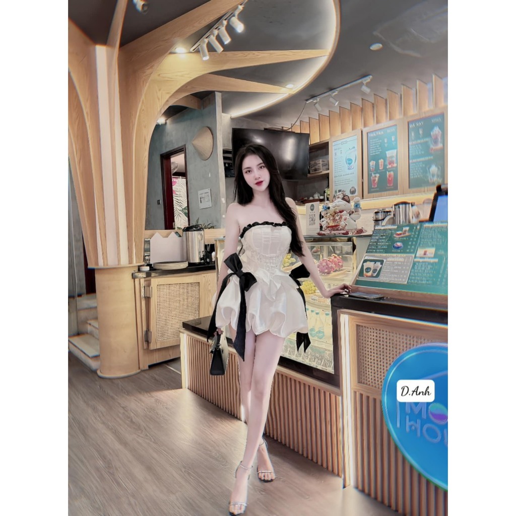 Đầm nữ hai dây, phong cách Lolita dễ thương, đầm có mút, có quần trong kín đáo