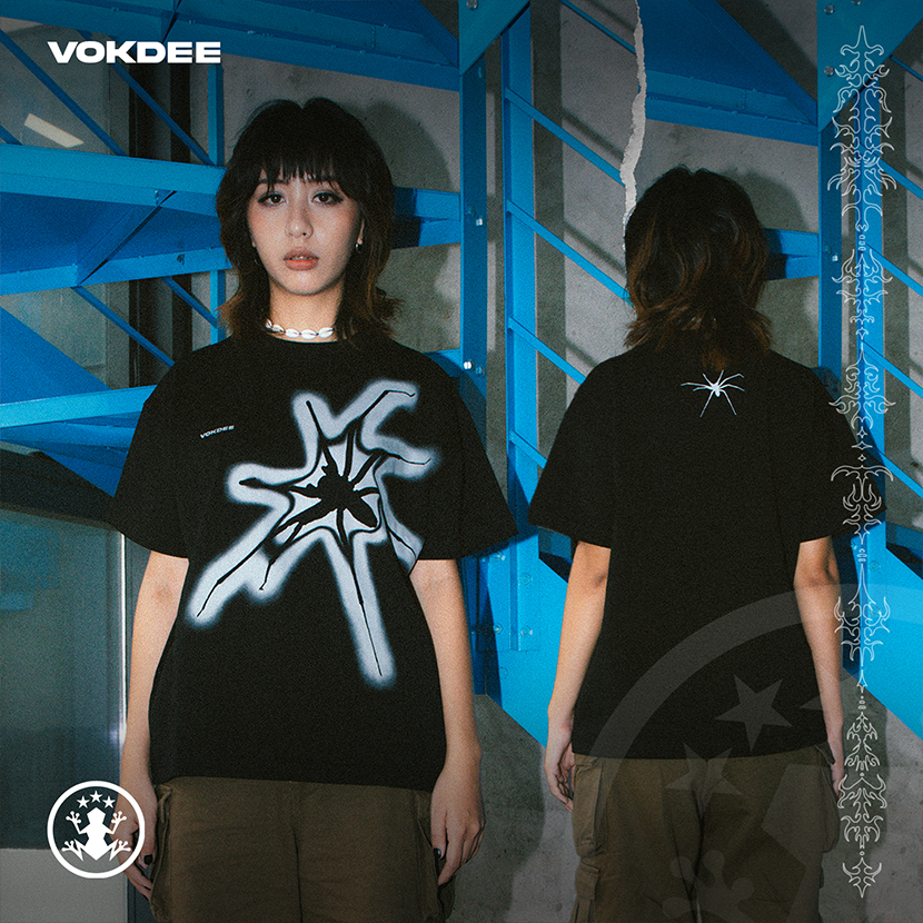 Áo thun Boxy 280gsm VOKDEE SPID3R TEE | BLACK