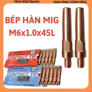 Bép hàn Mig Japan M6X1.0X45L,béc hàn mig,nối bép mig,bép hàn máy hàn tig,mỏ hàn mig,que hàn tig,bép gas oxy,bép cắt hơi