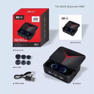 Tai Nghe M90 Pro TWS, Tai Nghe Bluetooth Nhét Tai Tích Hợp Micro Âm Thanh Nổi HIFI Với Thanh Trượt Hiển Thị Màn Hình Led