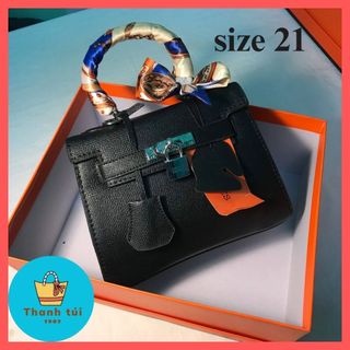 Túi xách h.m mini cao cấp da lì full box tặng khăn lụa