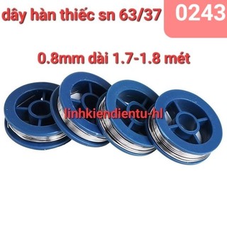 Dây thiếc hàn sn 63/37  0.8mm dài 1.7-1.8 mét loại tốt