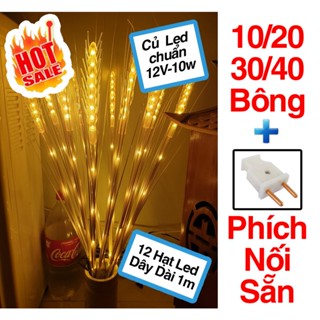 Đèn Led Bông Lúa Vàng, Bông Lúa Thần Tài Thu Hút Tài Lộc Ban Thờ Thần Tài, Đèn Led Đecor, Combo 10-20 Bông Lúa