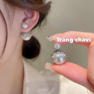 Bông tai quả cầu gai sang chảnh nữ tính phong cách Hàn