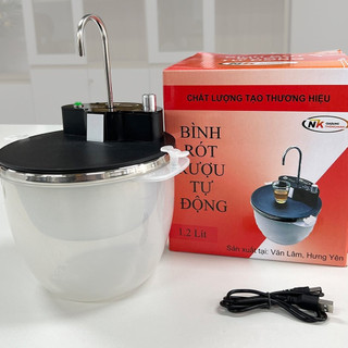 Máy rót rượu tự động thông minh dung tích 1.2l , bình rót rượu tự động mẫu mới xuân 2024