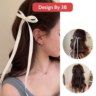 Kẹp tóc nơ ruy băng Design By 3B phong cách Hàn Quốc kẹp càng cua mini