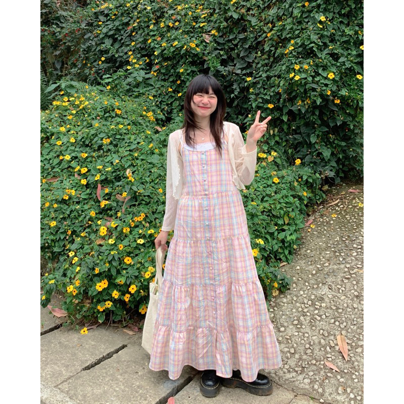 ĐẦM CARO MÀU KẸO NGỌT DÁNG XOÈ