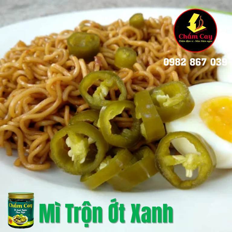 Sốt Chấm Cay Ớt Xanh Ngâm Giấm  250gr