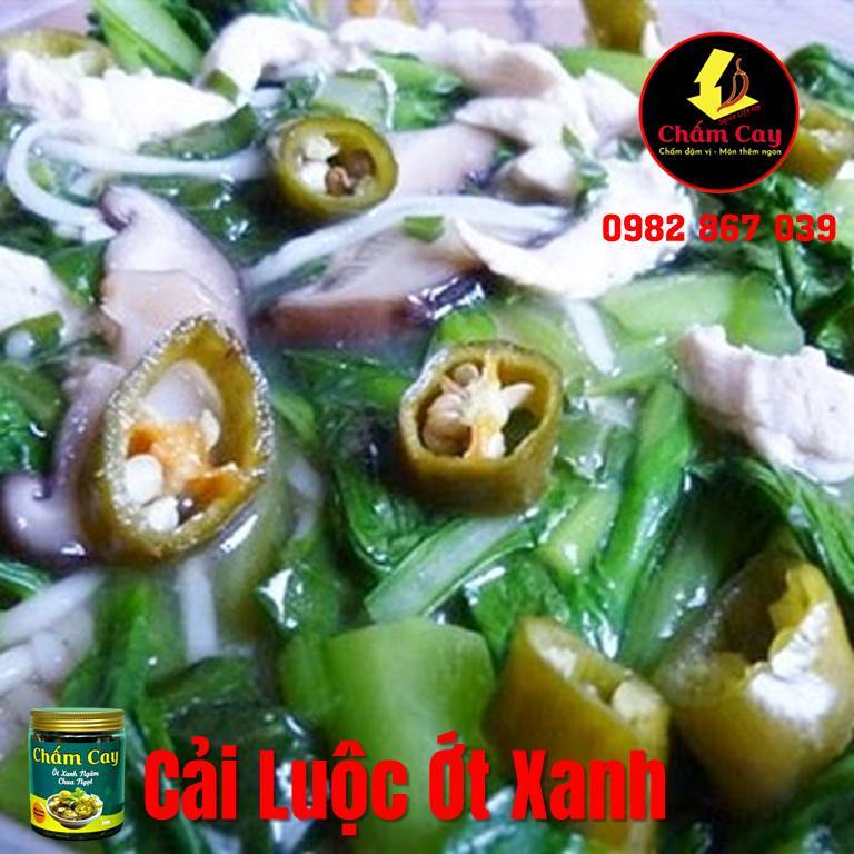 Sốt Chấm Cay Ớt Xanh Ngâm Giấm  250gr