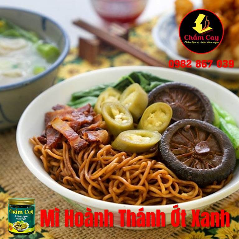 Sốt Chấm Cay Ớt Xanh Ngâm Giấm  250gr