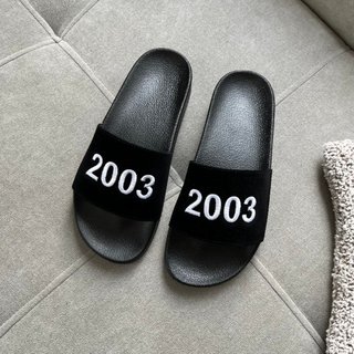 Dép năm sinh 2003 dép quai nỉ thêu số năm dép hot trend