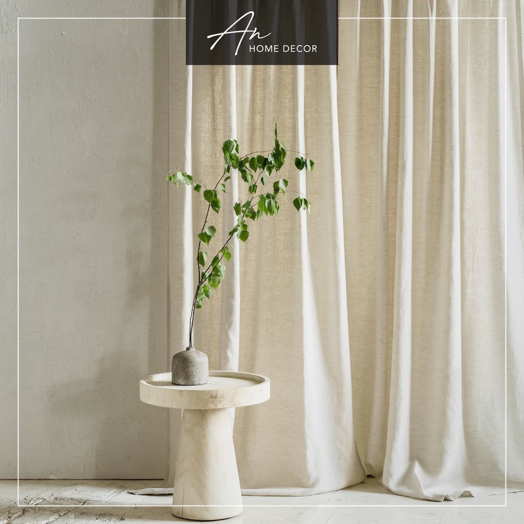 Rèm vải Linen bột mỏng may theo yêu cầu