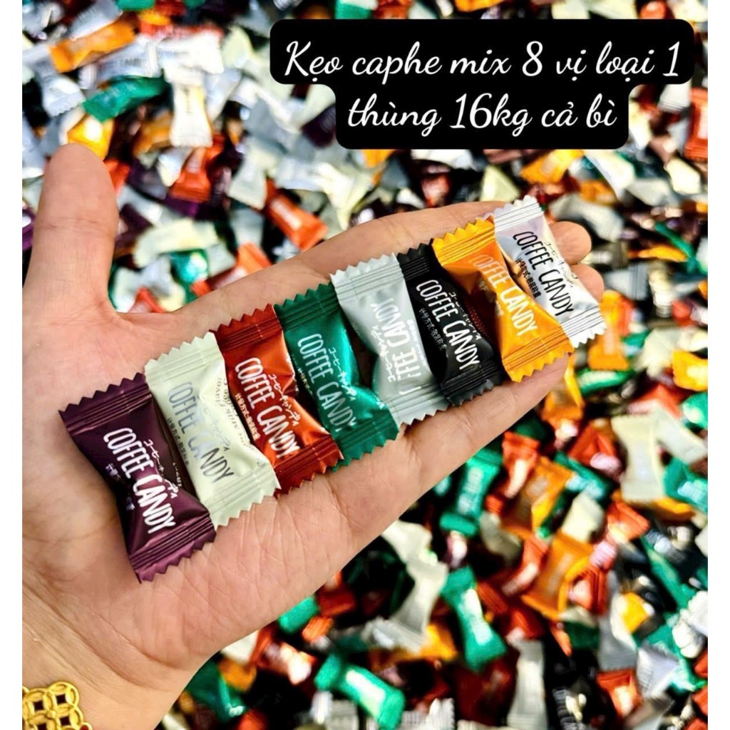 [1Kg] kẹo cafe không đường giảm cân Coffee Candy Pamiriter mix nhiều vị