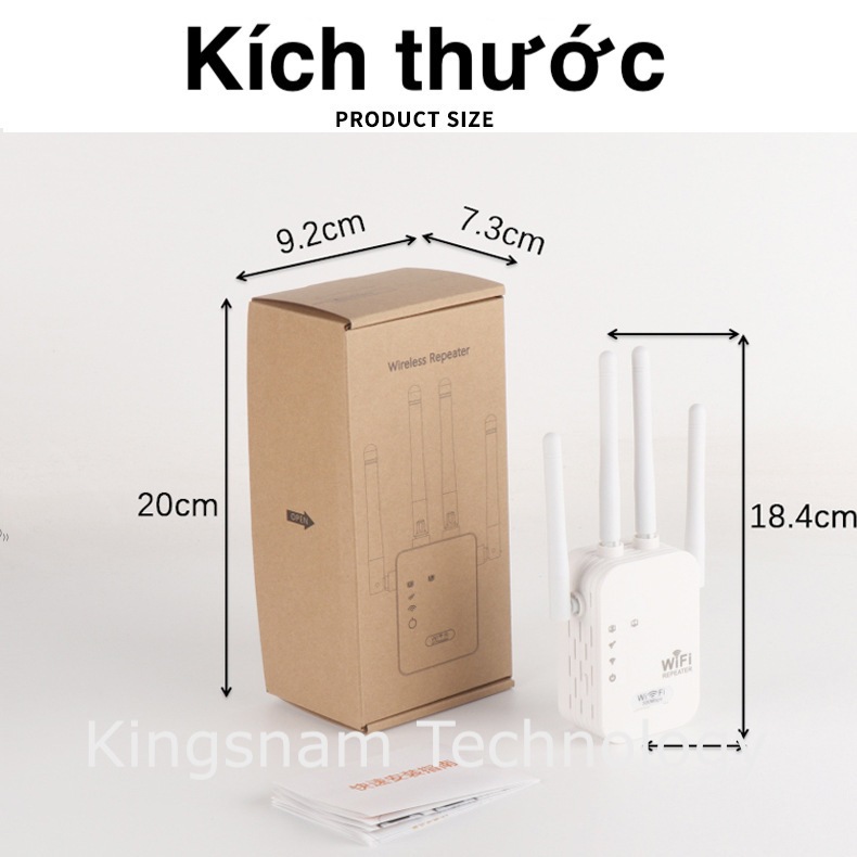 Kích sóng Wifi 4 râu tốc độ cao 300Mbs đổi mật khẩu gốc Mở rộng vùng phủ sóng Có cả phát Wifi từ dây Lan 1200Mbs | BigBuy360 - bigbuy360.vn