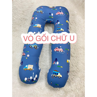  Vỏ Gối Bà Bầu Chữ U Hahuma 145cm – Vải Cotton Hàn Cao Cấp Không Kèm Ruột 
