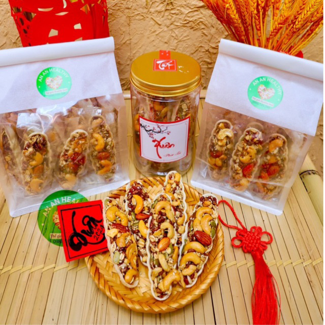 Bánh Thuyền mix hạt dinh dưỡng ăn kiêng, KHÔNG ĐƯỜNG