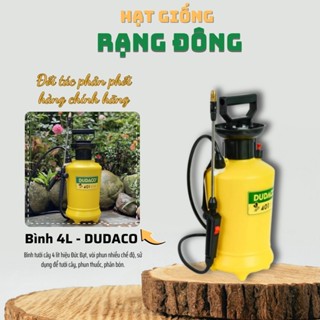 Bình Tưới Cây Phun Sương 4 Lít (Vàng) Nhựa Dudaco, nhiều chế độ phun, dùng xịt thuốc, phân cho cây - Hạt giống Rạng Đông