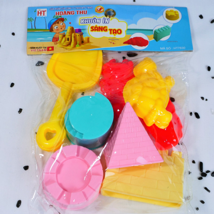 Đồ chơi xúc cát, khuôn in cát HT7830, Hoàng Thu Việt Nam, chất liệu nhựa nguyên sinh an toàn