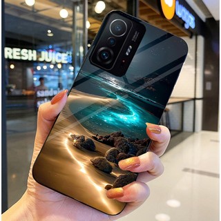Ốp Lưng XIAOMI 11T 5G, 11T PRO 5G Mặt lưng kính tráng gương, thiết kế thiên hà