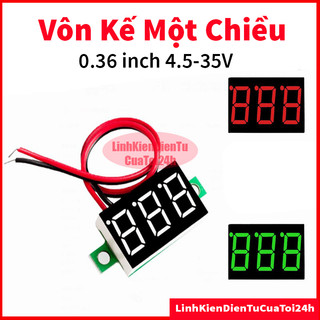 Vôn kế dc màu đỏ, xanh lá 0.36 inch 4.5-30v