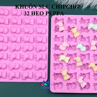 Khuôn silicon kẹo dẻo/chip chip 32 heo peppa / 2501.408