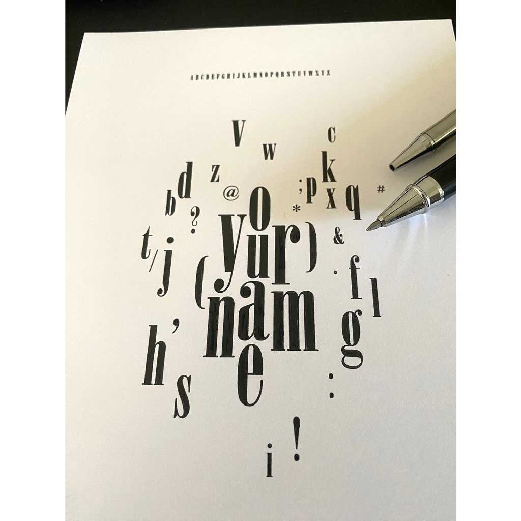 Tranh Typography ifiArt A4 A5 digital & vẽ tay sắc sảo. Trang trí tường, để bàn (no frame)