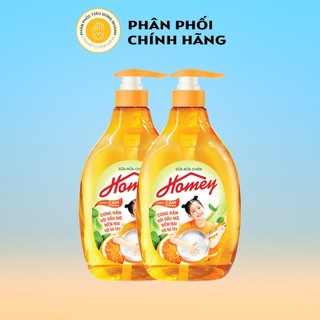 Combo 2 chai sữa rửa chén sạch dầu mỡ homey 950g _hương cam satsuma