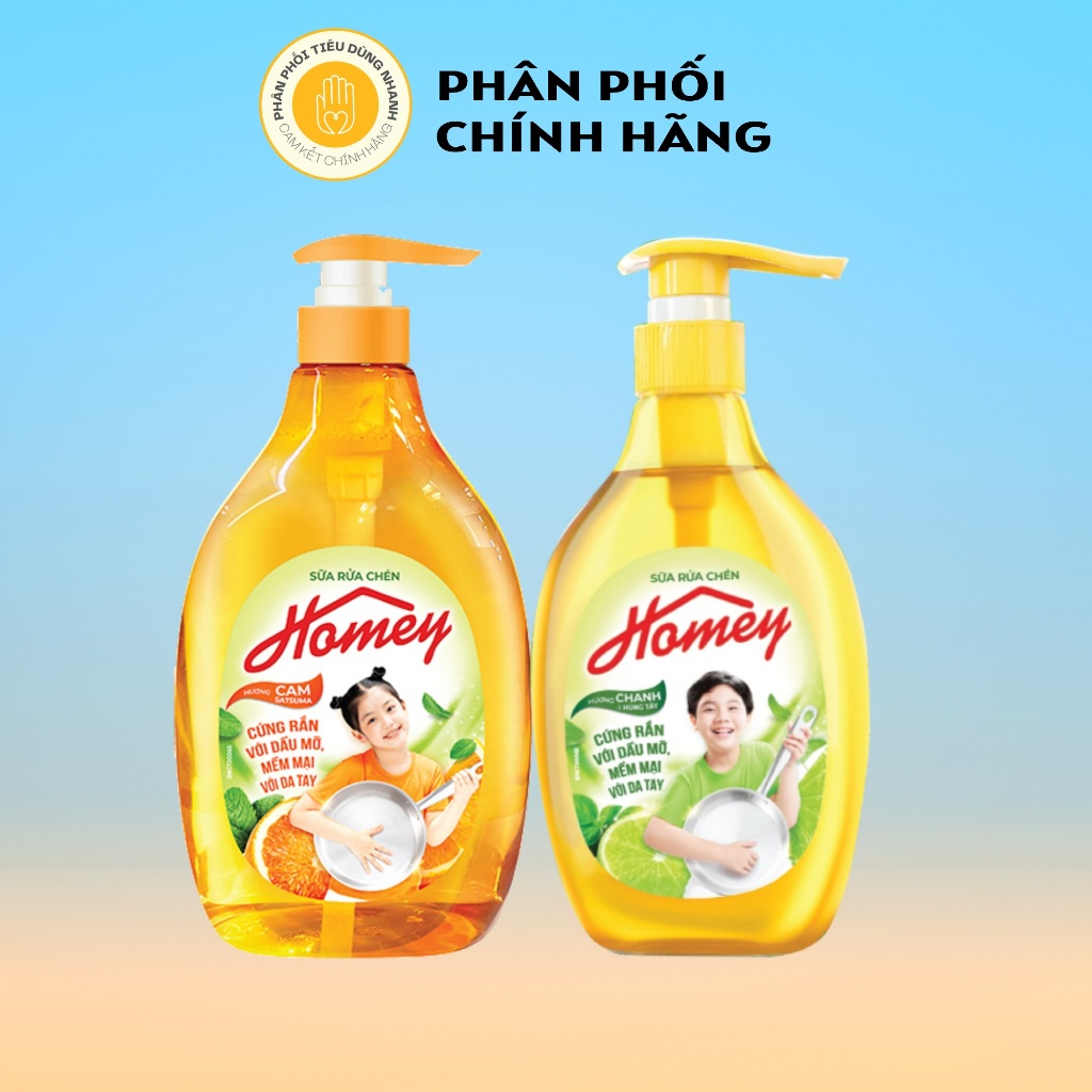 Sữa Rửa Chén Sạch Dầu Mỡ Homey 950g