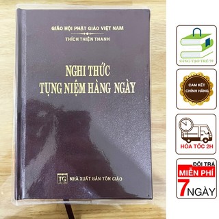 Sách - nghi thức tụng niệm hàng ngày - bìa da