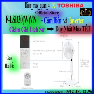 F-LSD30 - Quạt đứng Toshiba F-LSD30(W)VN có Remote - DC Inverter