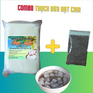 Combo Thạch dừa thô kèm 100g hạt chia - Tặng hương