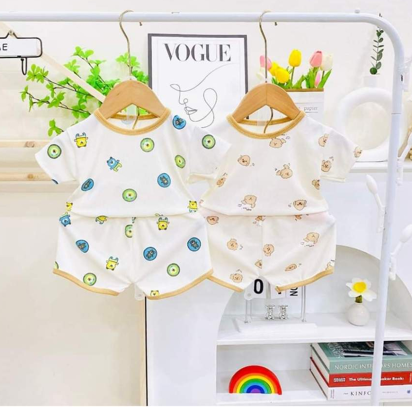 Bộ quần áo cộc tay tăm lạnh cho bé trai, bé gái BC11.3