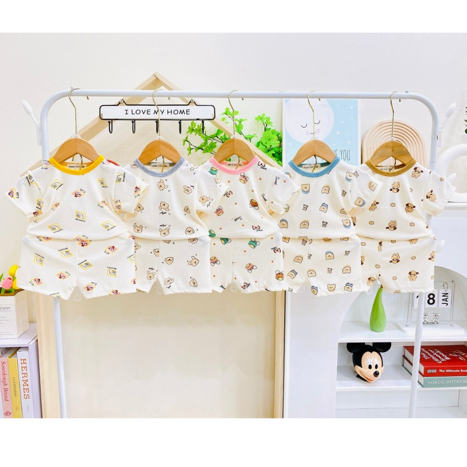 Bộ quần áo cộc tay tăm lạnh cho bé trai, bé gái BC11.3